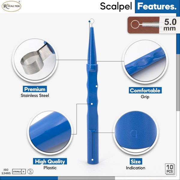 Dispsbl Dermal Curette, Sterile, 5mm, PK10