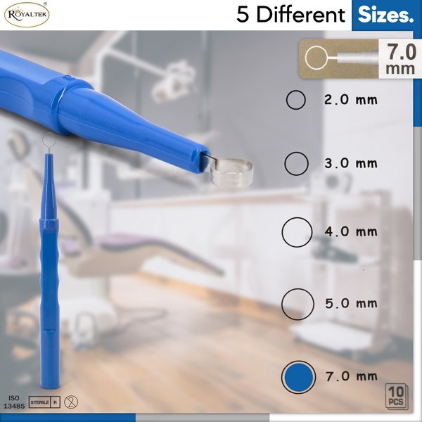 Dispsbl Dermal Curette, Sterile, 7mm, PK10