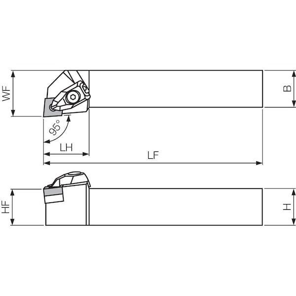 Turning Toolholder, DCLNR 164D