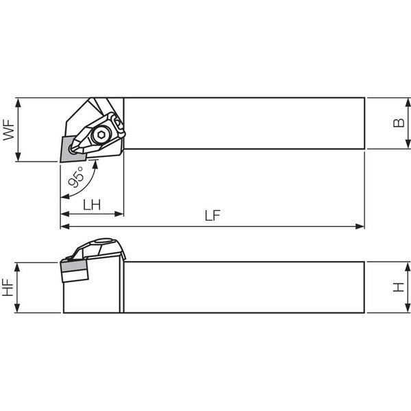 Turning Toolholder, DCLNL 164D