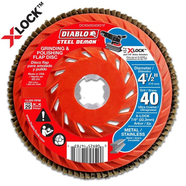Flap Disc, 40-Grit for X-Lock and All G