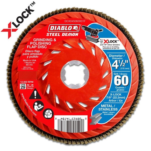 Flap Disc, 60-Grit for X-Lock and All G