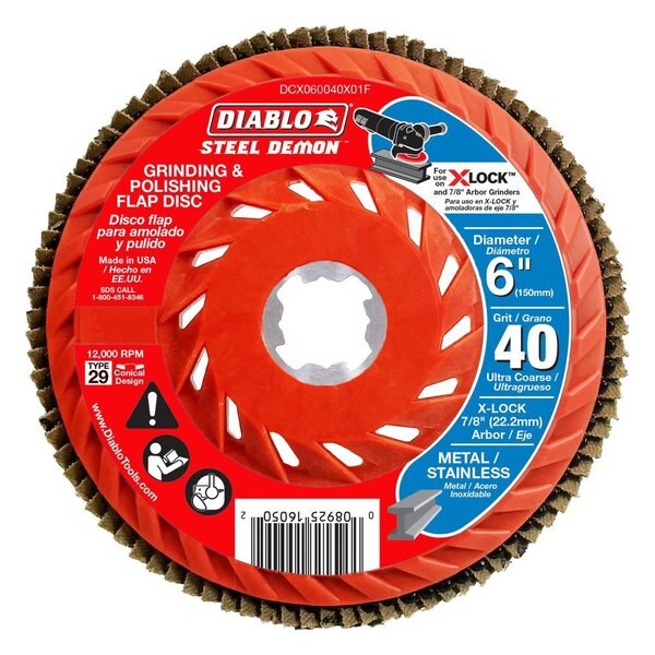 Flap Disc, 40-Grit for X-Lock and All G