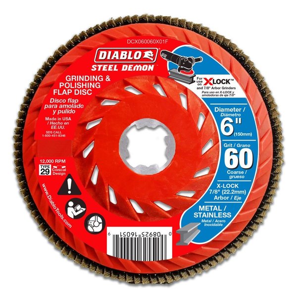 Flap Disc, 60-Grit for X-Lock and All G