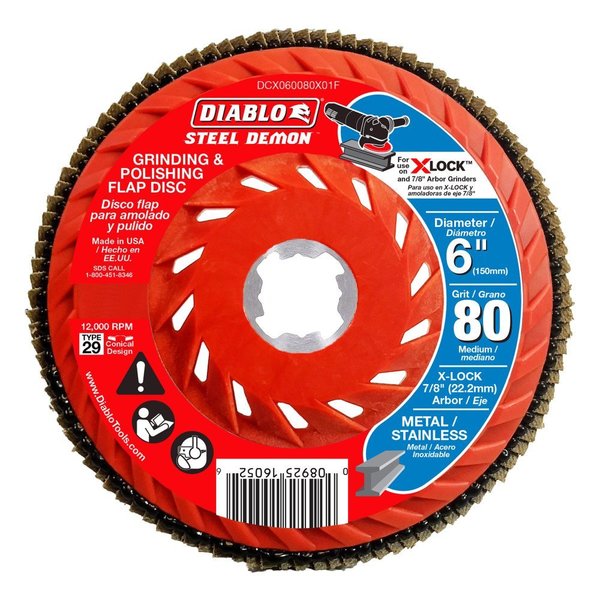 Flap Disc, 80-Grit for X-Lock and All G