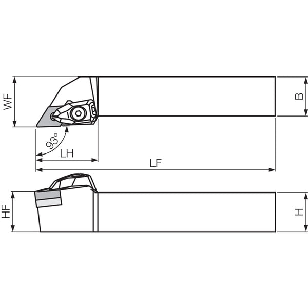 Turning Toolholder, DDJNR 2525M1506