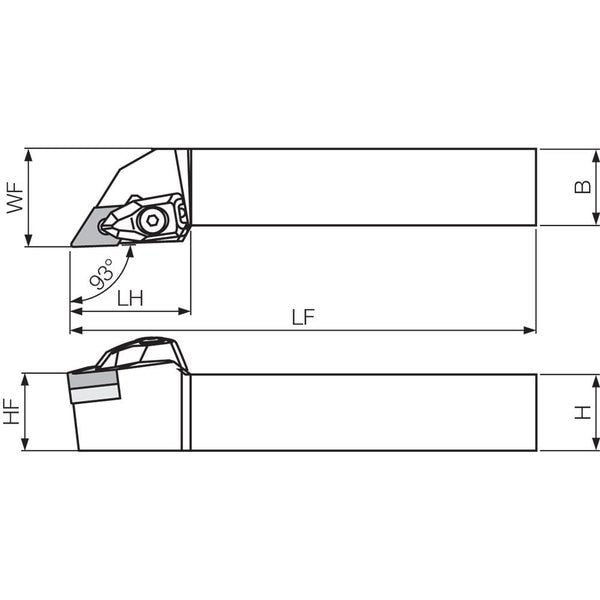 Turning Toolholder, DDJNR 124B