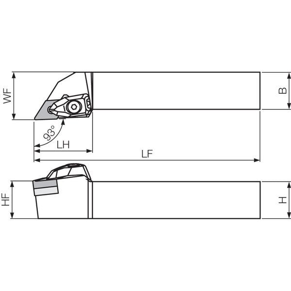 Turning Toolholder, DDJNR 2525M1504