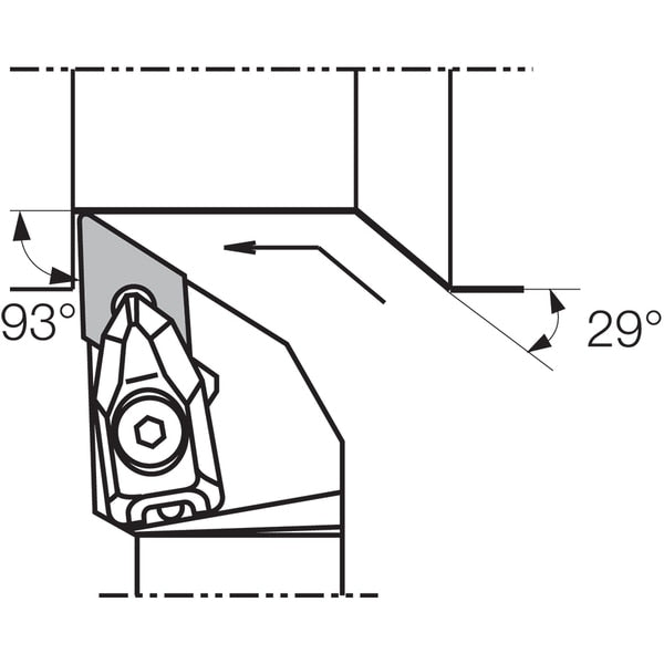 Turning Toolholder, DDJNR 124B