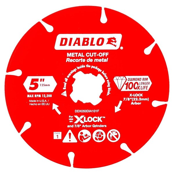 Diamond Rimmed Disc for Metal Cutting w/