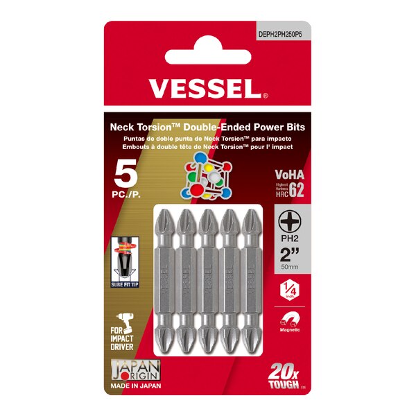 NECK TORSION Dbl-Ended Power Bit PH, PK5