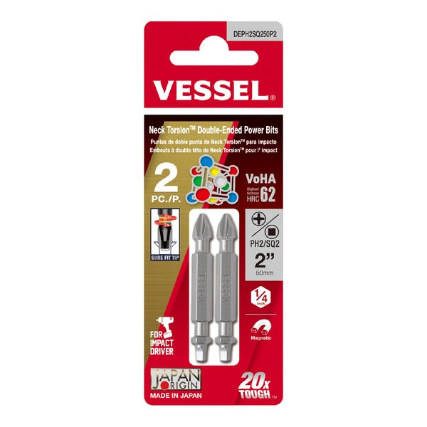 NECK TORSION Dbl-Ended Power Bit PH, PK2
