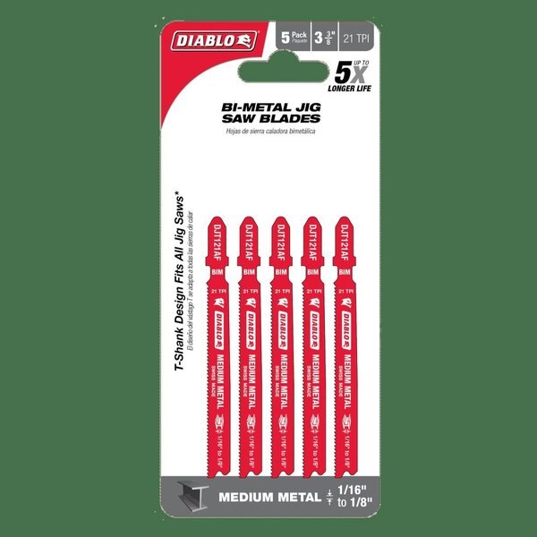 Bi-Metal Teeth Jig Saw Blades Are S, PK5