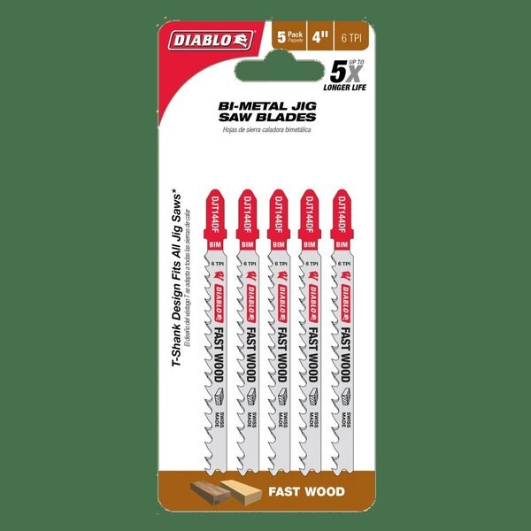 Bi-Metal Teeth Jig Saw Blades Are S, PK5