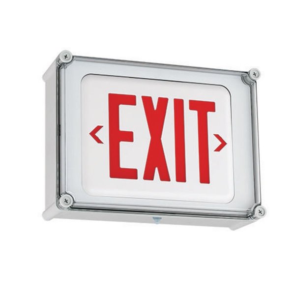 LED, Wet Location/NEMA, 4X, Exit Sign, Red