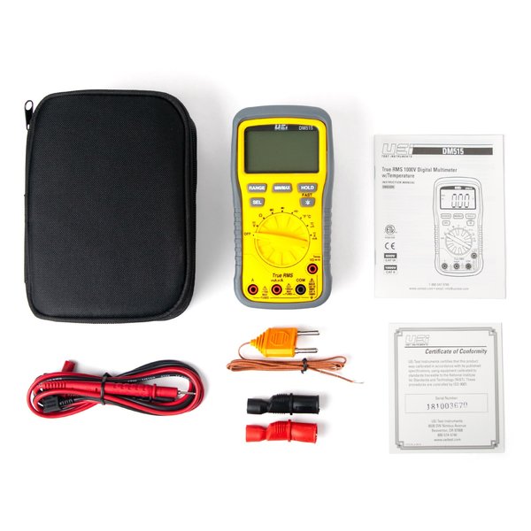 True Rms 1000v Digital Multimeter, Temp