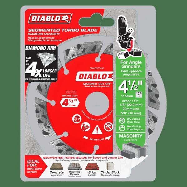 Diamond Segmented Turbo Rim Masonry Cut-