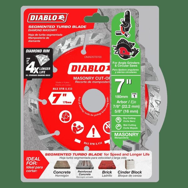 Diamond Segmented Masonry Cut-Off Discs