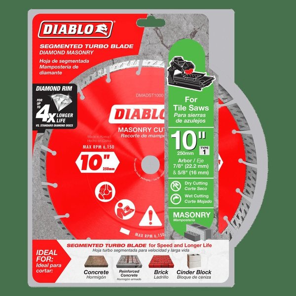 Diamond Segmented Turbo Rim Masonry Cut-