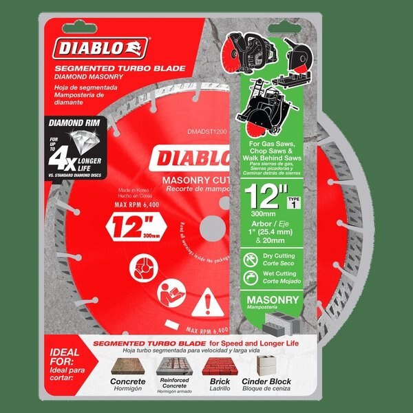 Diamond Segmented Turbo Rim Masonry Cut-