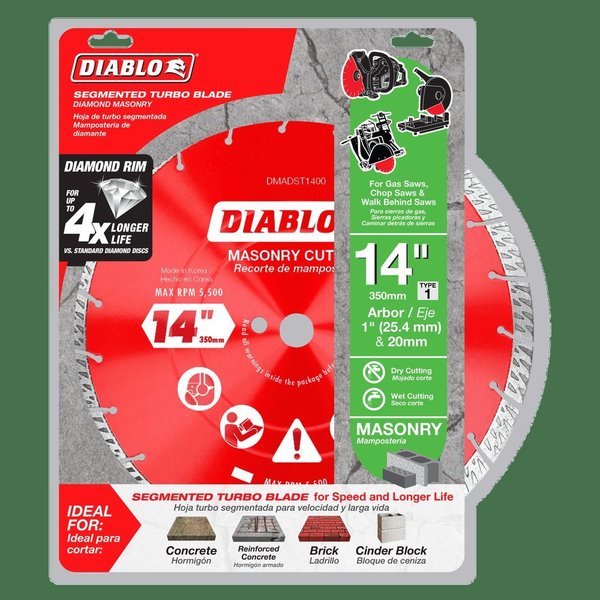 Diamond Segmented Turbo Rim Masonry Cut-