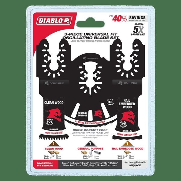 Universal Fit Bi-Metal Oscillating Blade