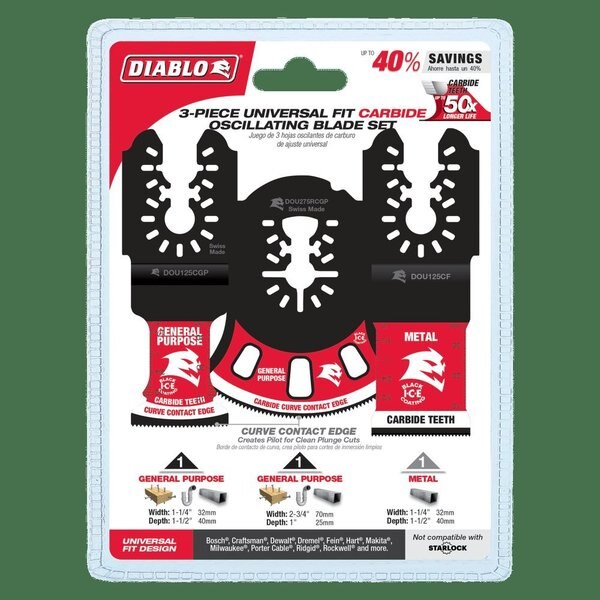 Universal Fit Carbide Oscillating Blades