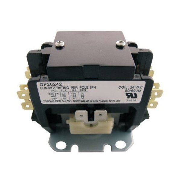Contactor, 20A, 24V, 2 Pole