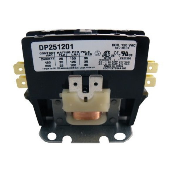 Contactor, 25A, 120V, 1.5 Pole