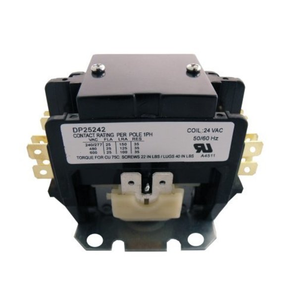 Contactor, 25A, 24V, 2 Pole