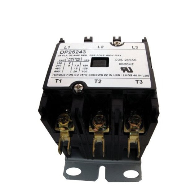 Contactor, 25A, 24V, 3 Pole