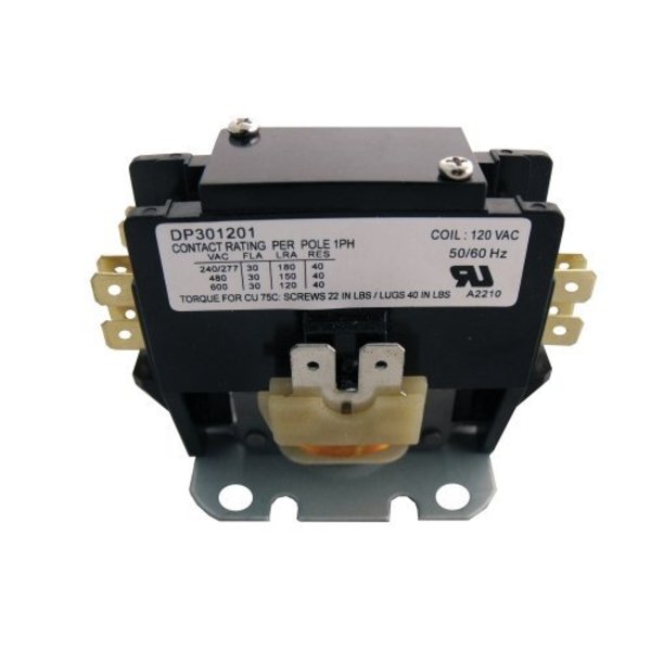 Contactor, 30A, 120V, 1.5 Pole
