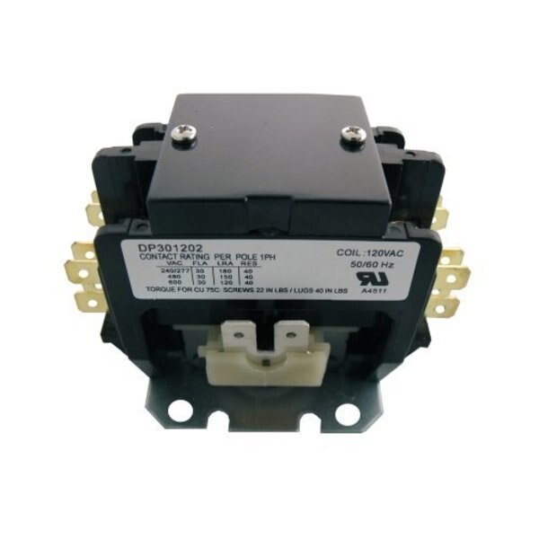 Contactor, 30A, 120V, 2 Pole