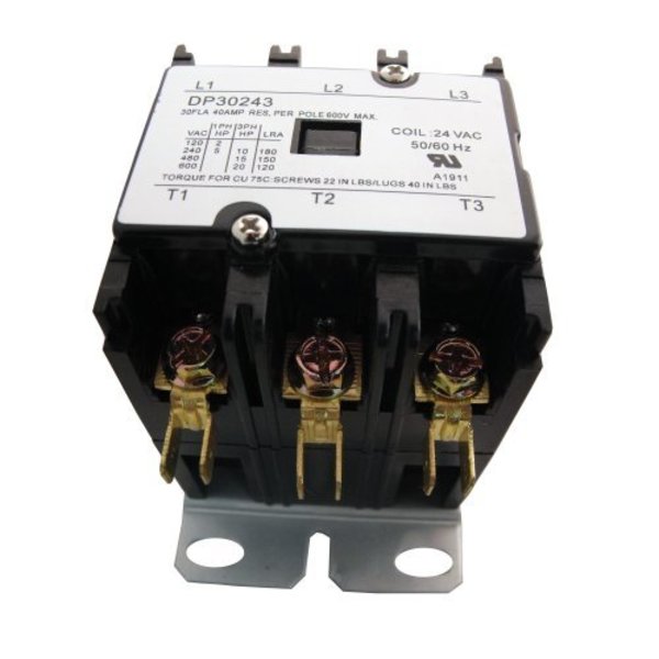 Contactor, 30A, 24V, 3 Pole