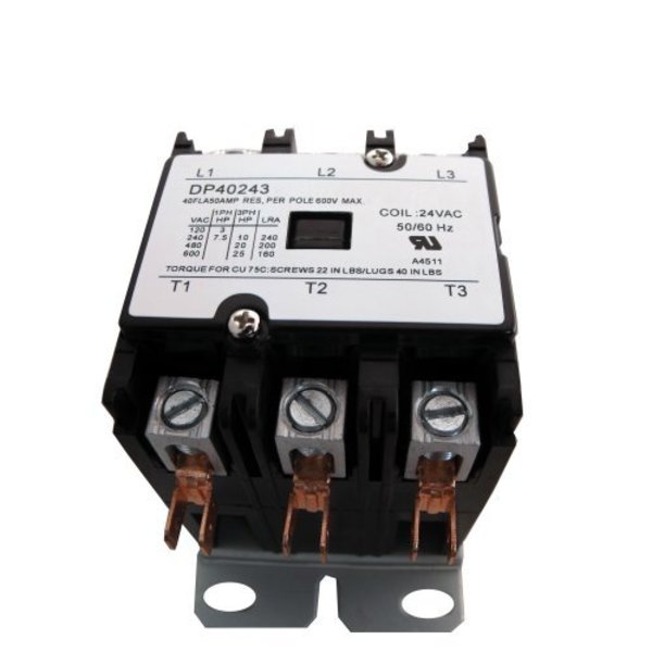 Contactor, 40A, 24V, 3 Pole