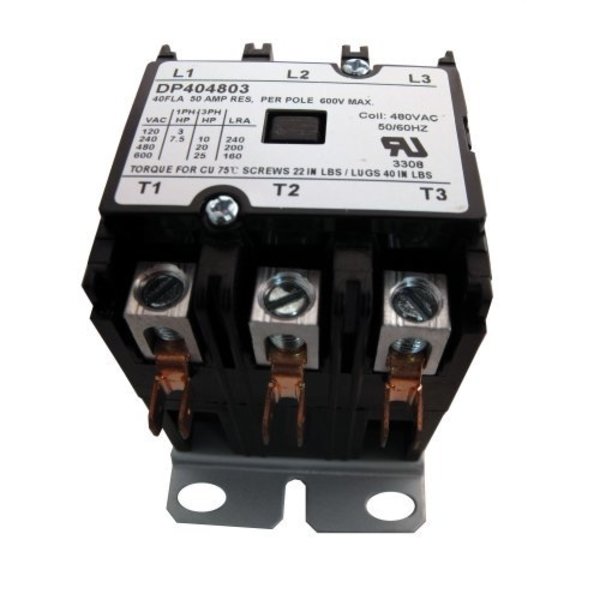 Contactor, 40A, 480V, 3 Pole