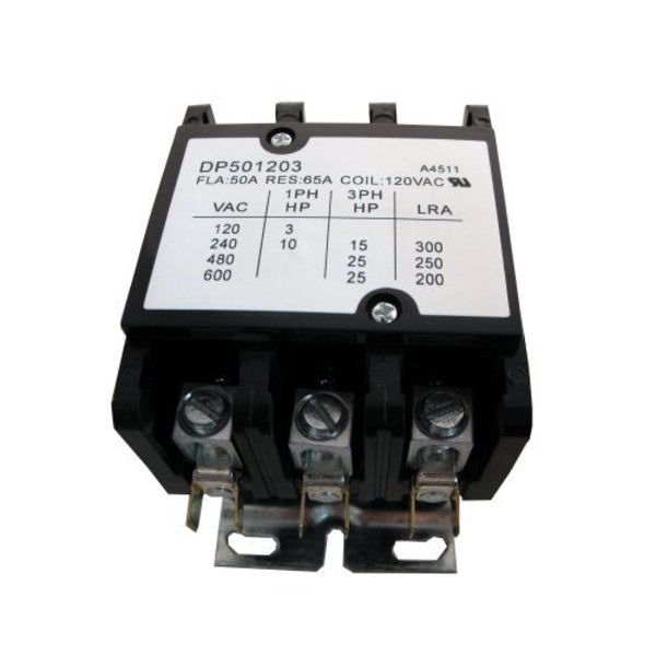 Contactor, 50A, 120V, 3 Pole