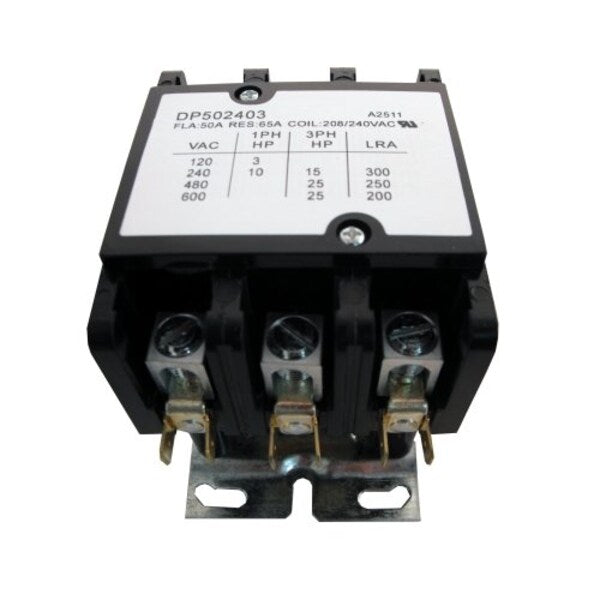 Contactor, 50A, 240V, 3 Pole