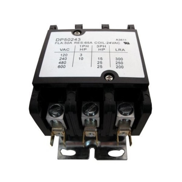 Contactor, 50A, 24V, 3 Pole