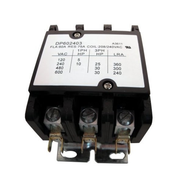 Contactor, 60A, 240V, 3 Pole