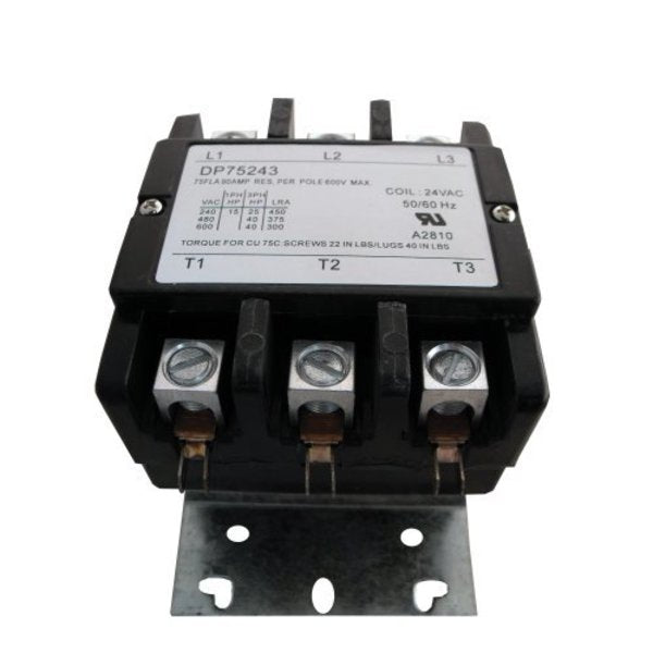 Contactor, 75A, 24V, 3 Pole
