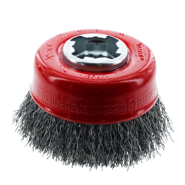 X-LOCK Carbon Steel Crimped Cup Brush, 3
