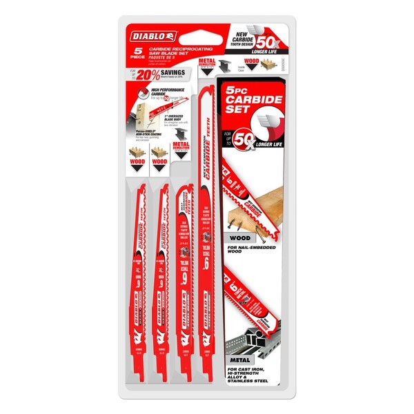 Carbide Recip Set, 5 pcs