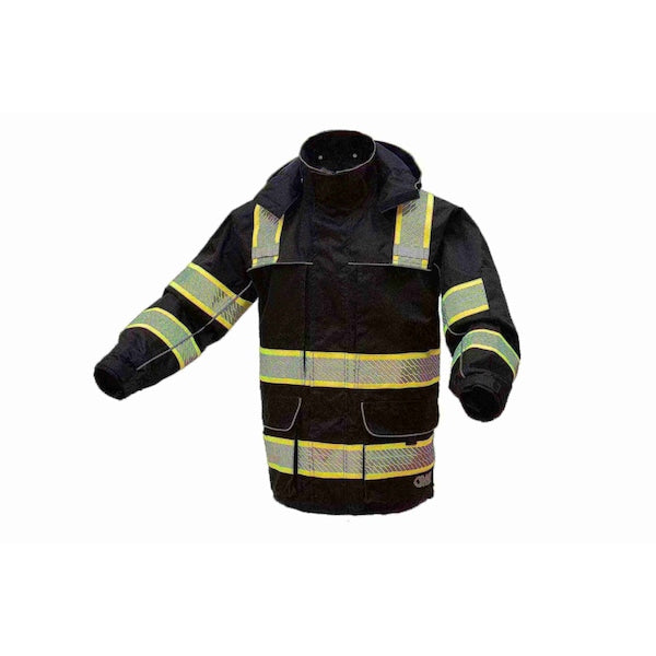 Class 3 Two Tone Quilted Jacket, Blk, 3XL