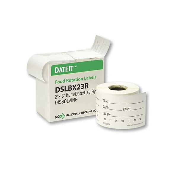 Shelf Life Dissolving Labels, PK250