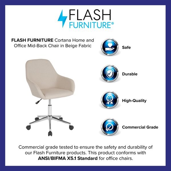 Cortana Home and Office Mid-Back Chair,B