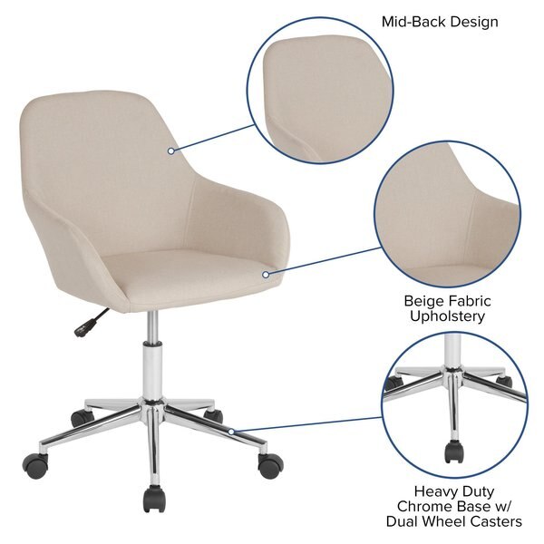 Cortana Home and Office Mid-Back Chair,B