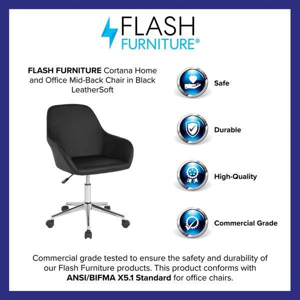 Cortana Home and Office Mid-Back Chair, B