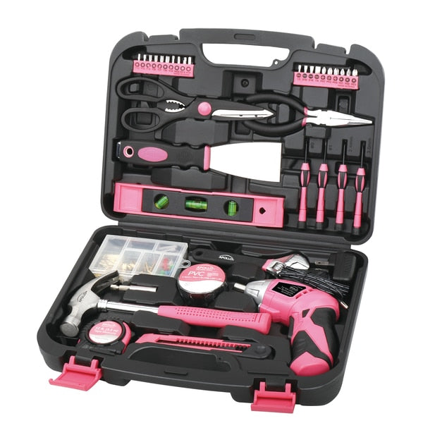 Household Tool Kit - Pink 135pcs