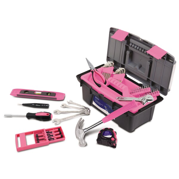 Household Tool Kit, w/Tool Box Pink 53